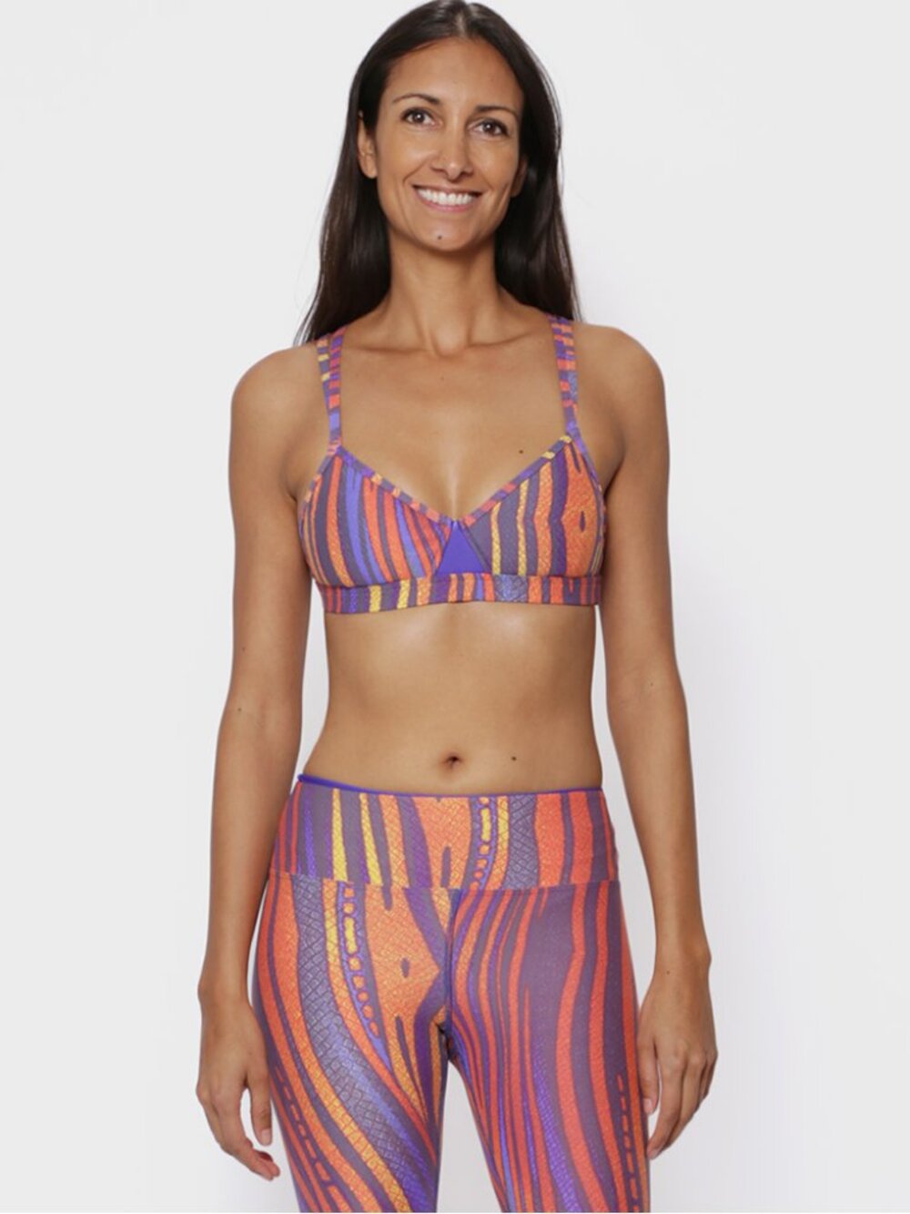 NWT Koral Women's Lattice Versatility Bra Reptilia/Sapphire Size S